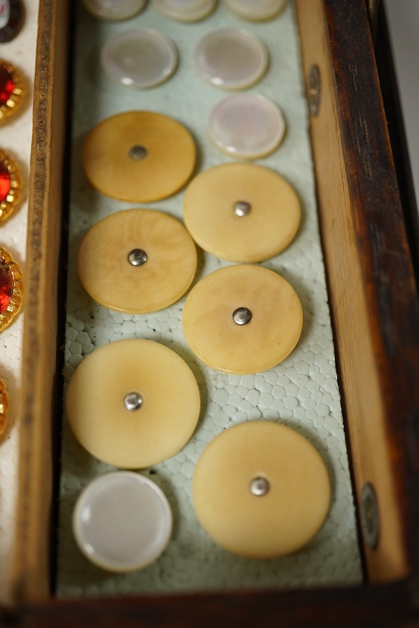 A collection of assorted early to mid 20th century buttons, largest 23mm;, Condition - good